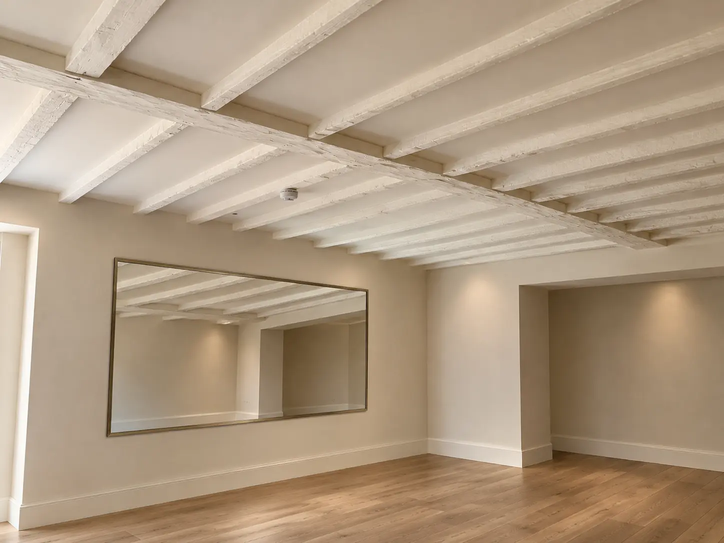 Envirograf intumescent paint system to timber ceiling beams